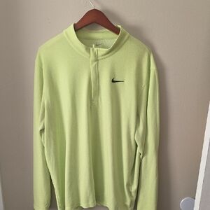 Nike Neon Lime Quarter-Placket Sweatshirt